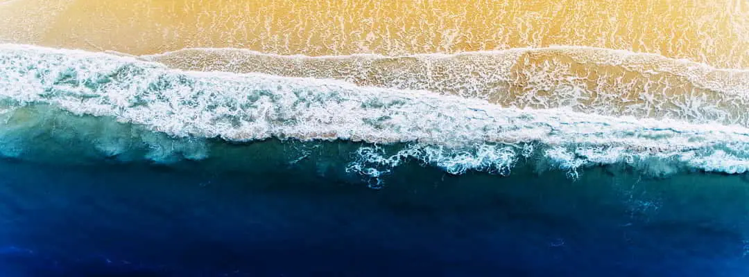 Image aérienne de plage